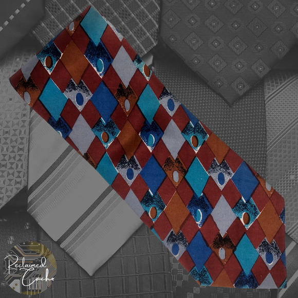 Abstract Checkered Tie - Picture 1 of 5